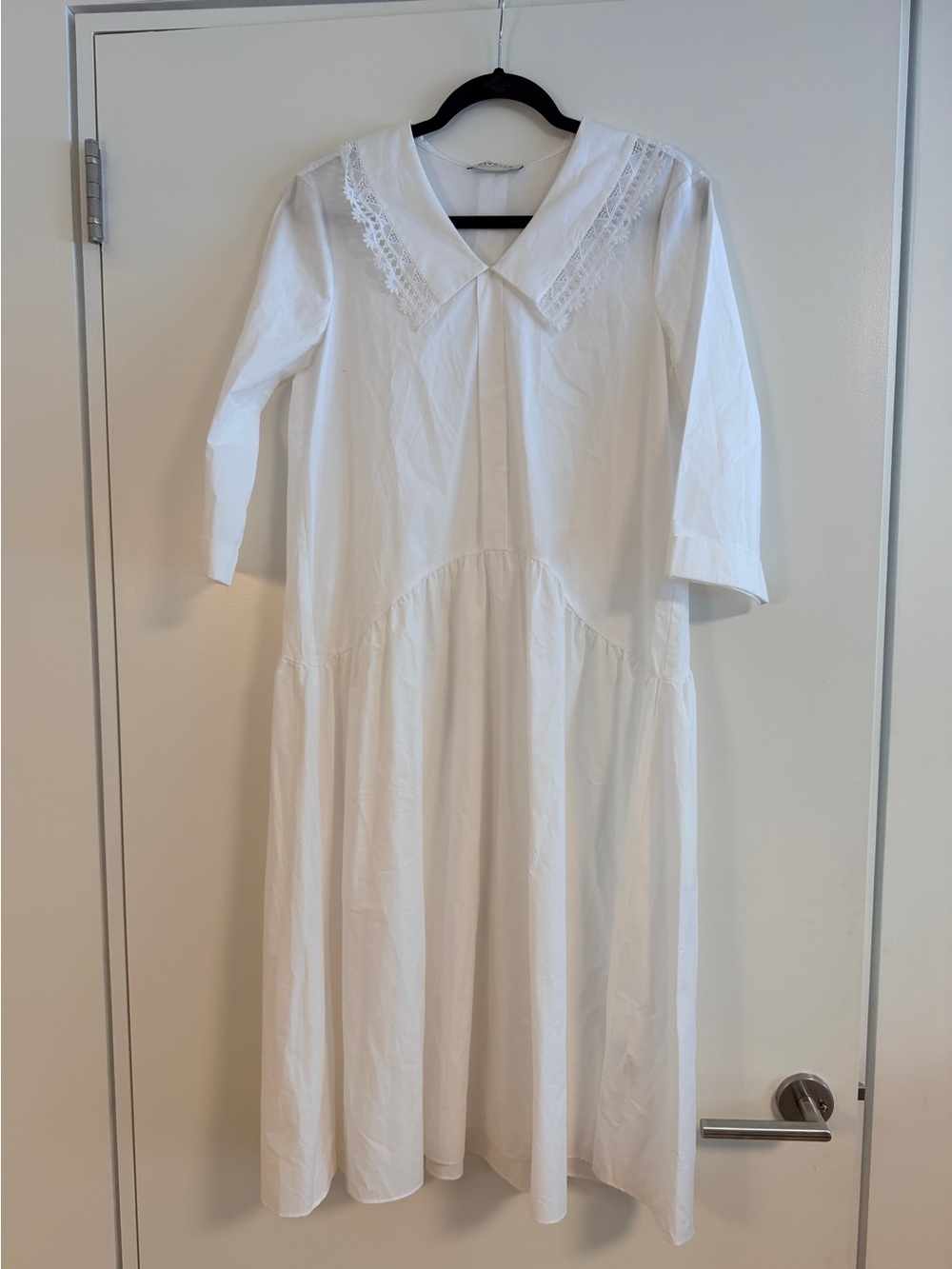 Vivetta White Lace-Collar Midi Dress IT40/US4